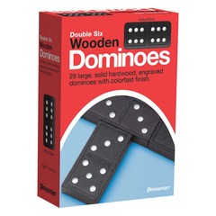 Double Six Wooden Dominoes